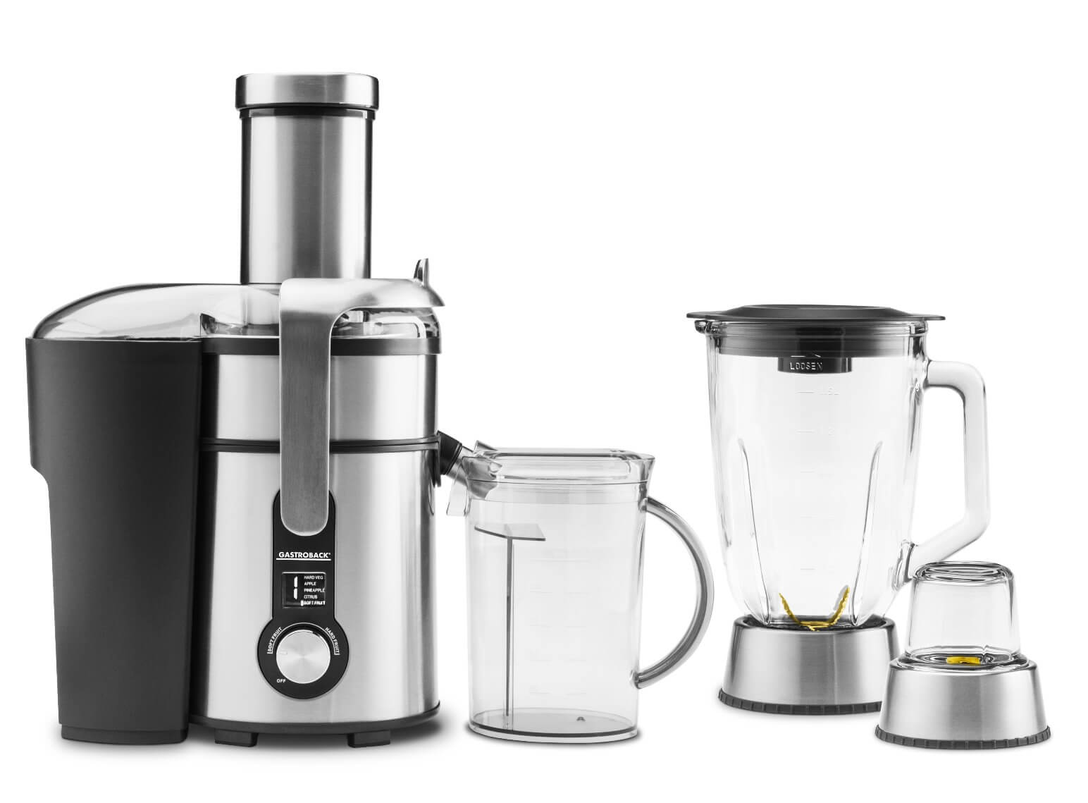 Gastroback Design Multi Juicer Digital Pro — 3-in-1 Juicer, Blender, Grinder