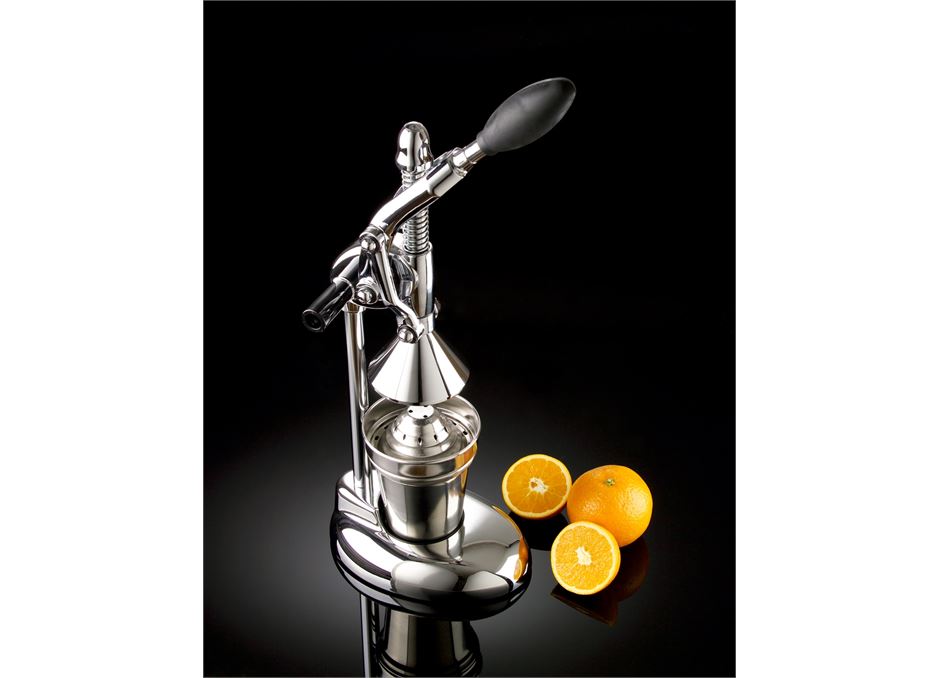 X Lever Manual Citrus Juicer — Chrome & Stainless Steel