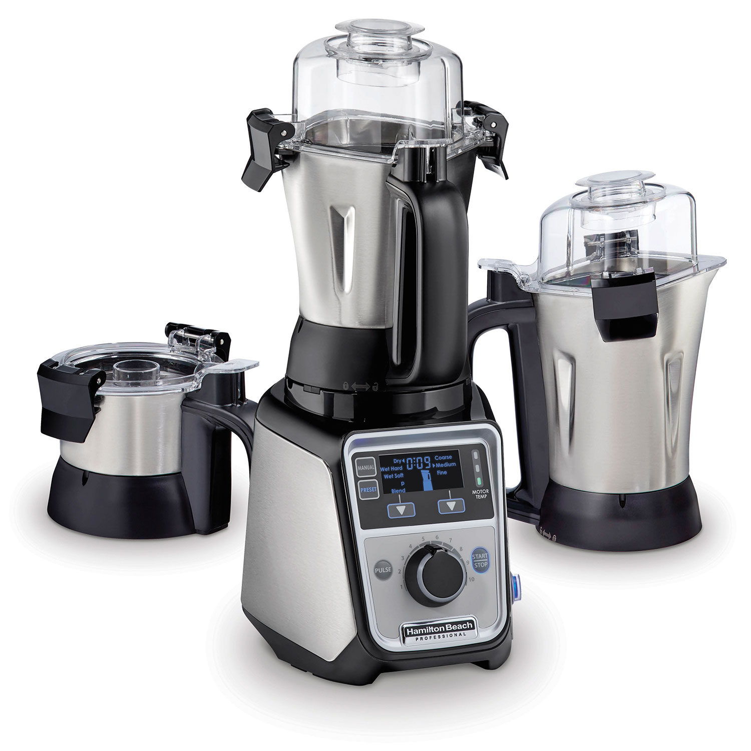 Hamilton Beach Professional Juicer Mixer Grinder — 2.2 HP Motor, 3 Jars
