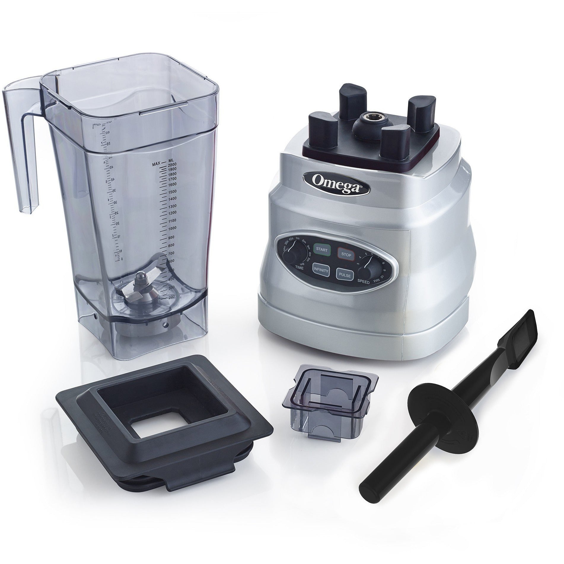 Omega OM7560S 3 HP Commercial Blender — 10-Speed, 64oz Tritan Container