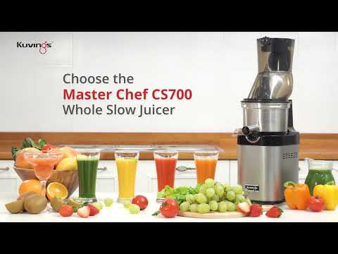Master Chef CS700X Stainless Steel Slow Juicer — UL Listed, 1-Year Warranty