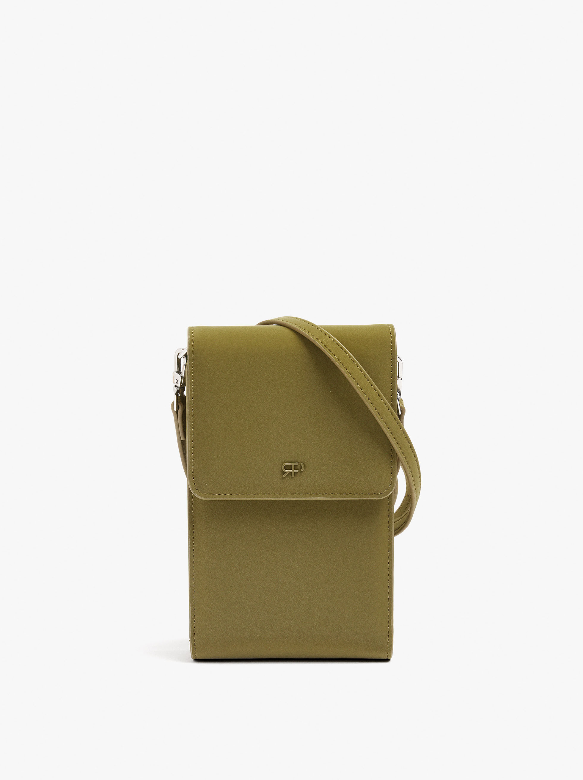 Bolsa para teléfono con textura suave con solapa