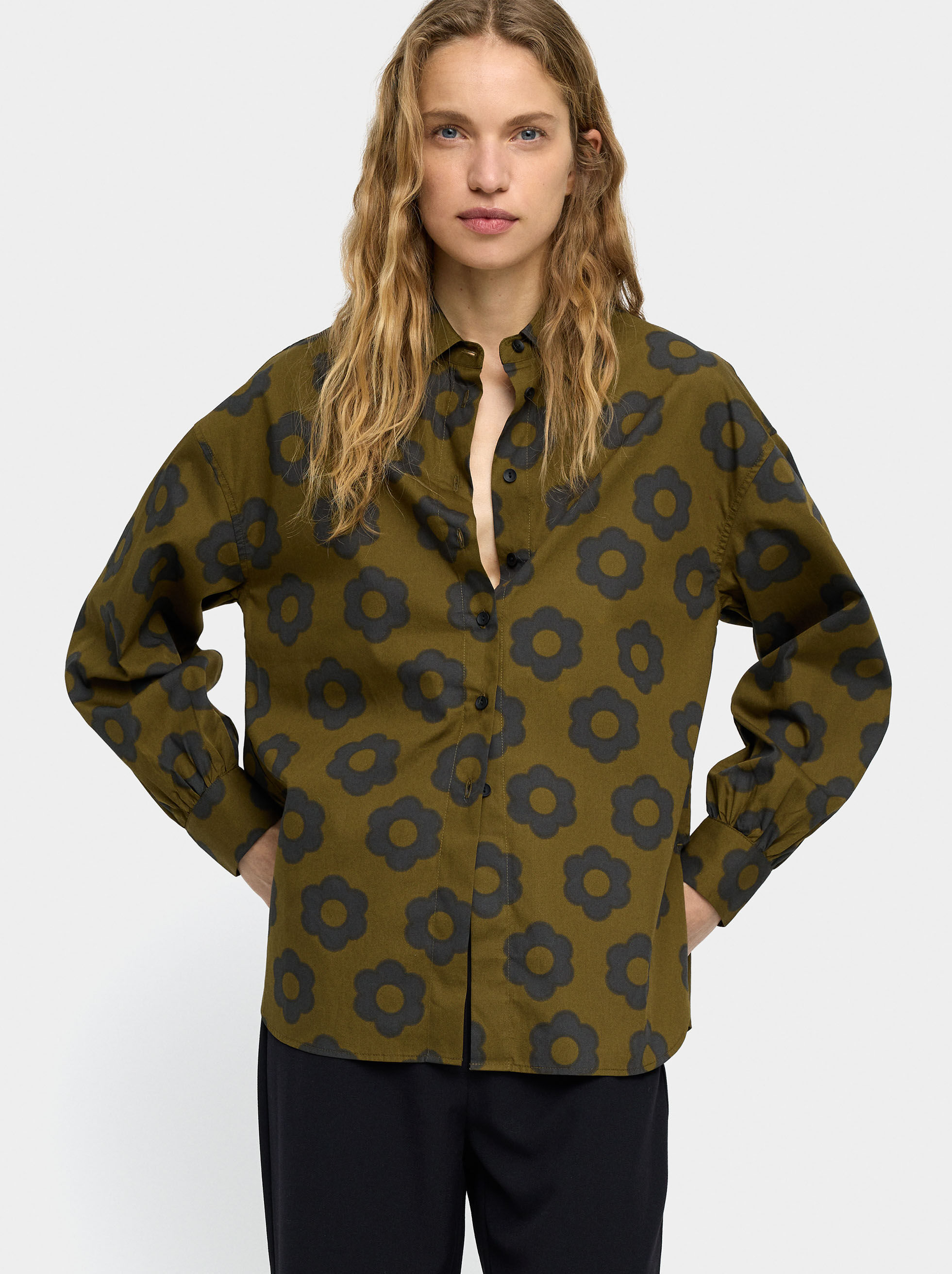 Camisa estampado floral 100% algodón