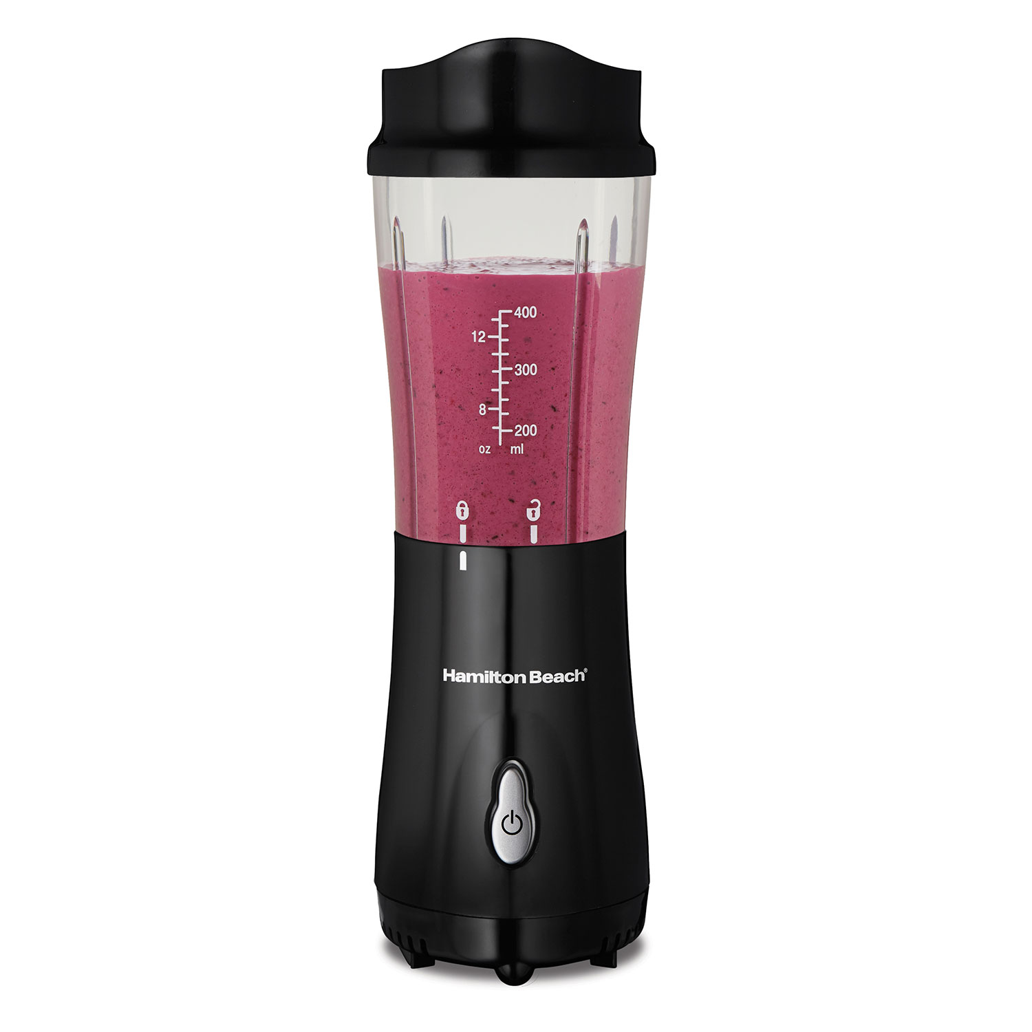 Hamilton Beach Personal Blender with Travel Lid — 14oz, BPA-Free