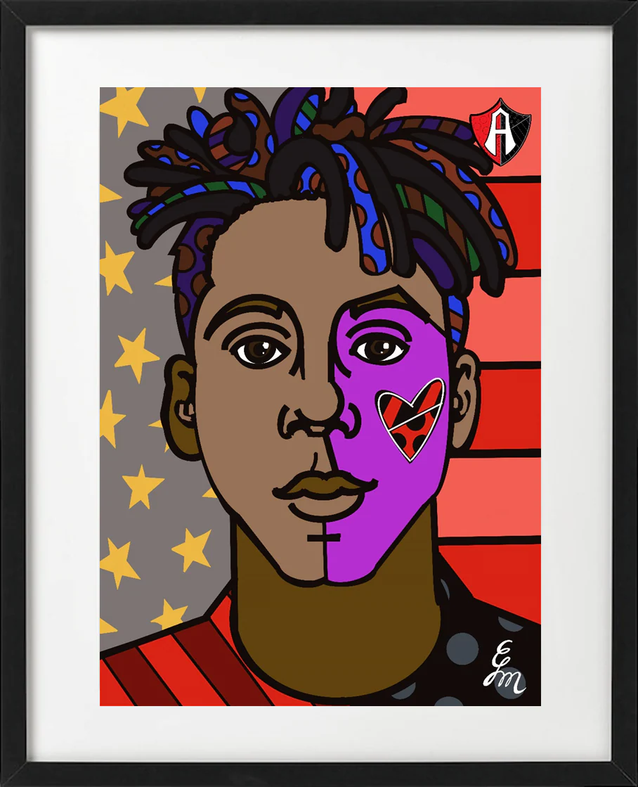 CUADRO ESTILO POP ART JUGADORES ATLAS FC