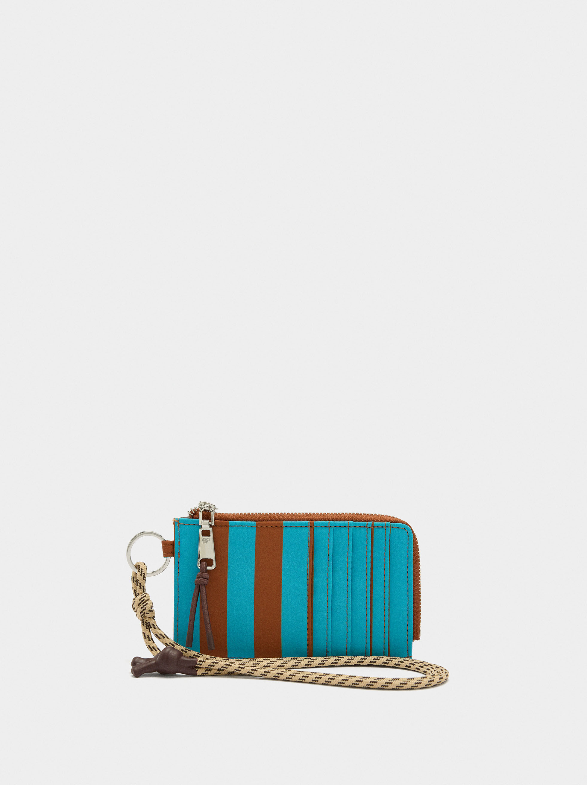 Porta-cartões estampado de nylon