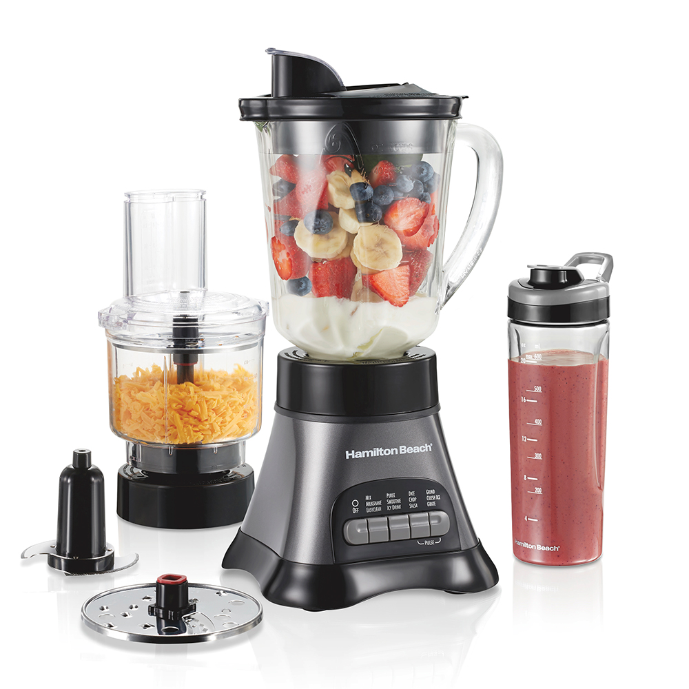 Hamilton Beach 700W 3-in-1 Blender & Food Processor — 40oz Glass Jar
