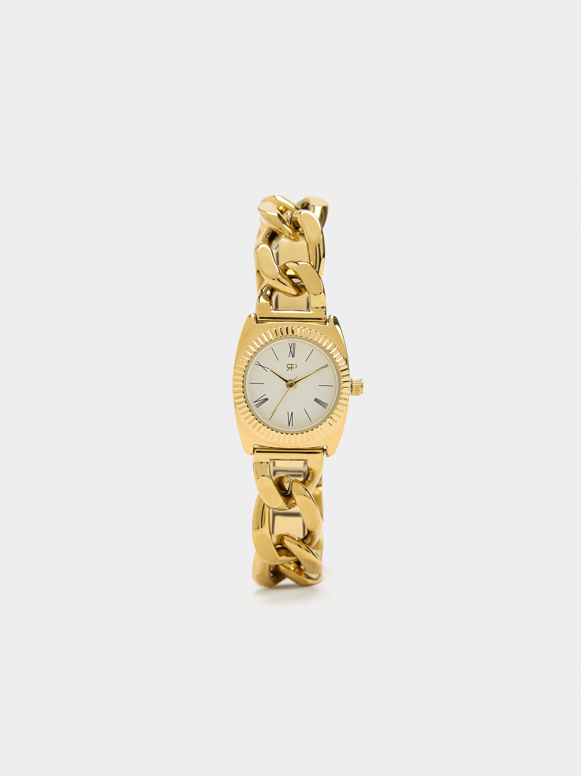 Reloj de pulsera de eslabones de acero inoxidable