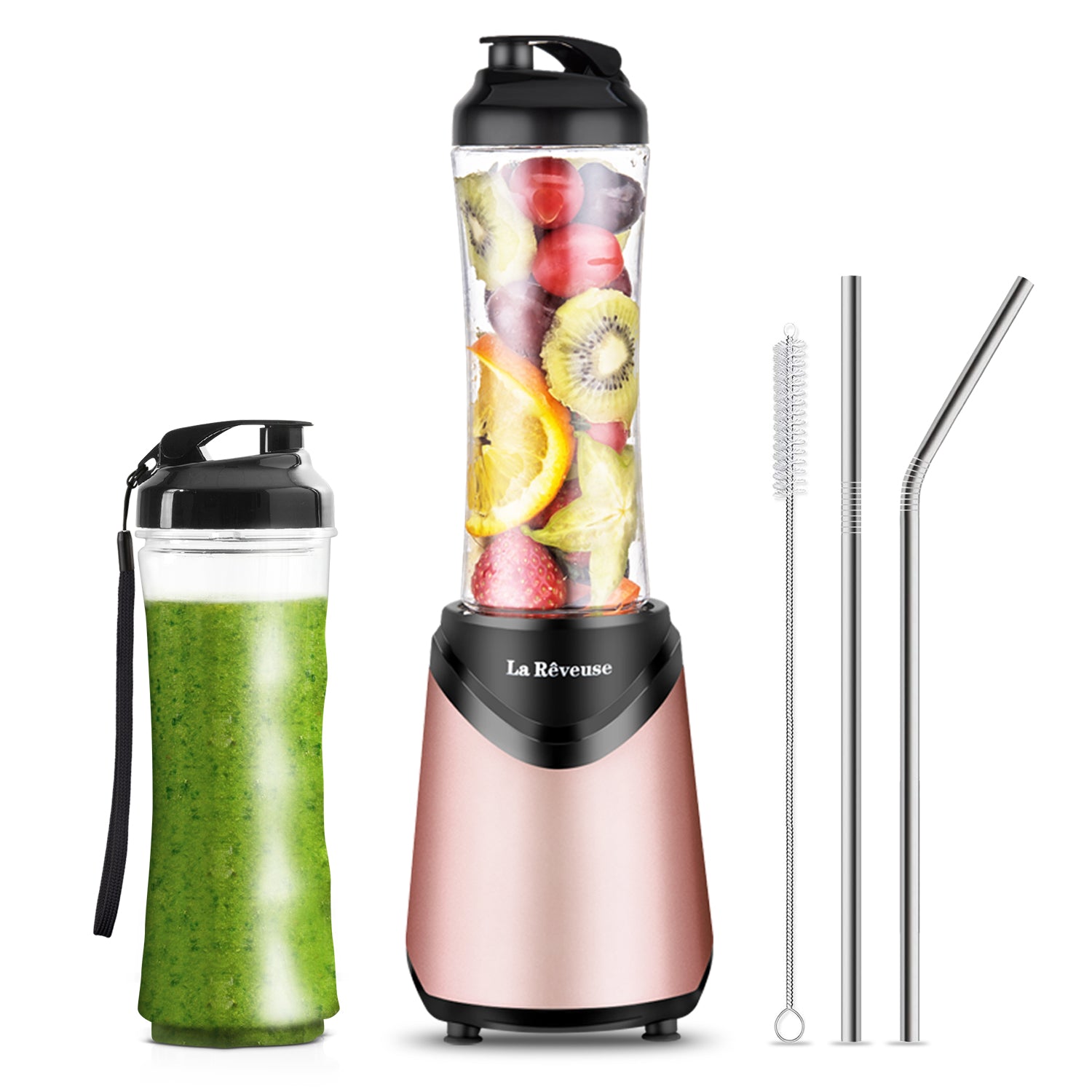 La Reveuse Personal Smoothie Blender — 300W, 18oz BPA Free Bottles