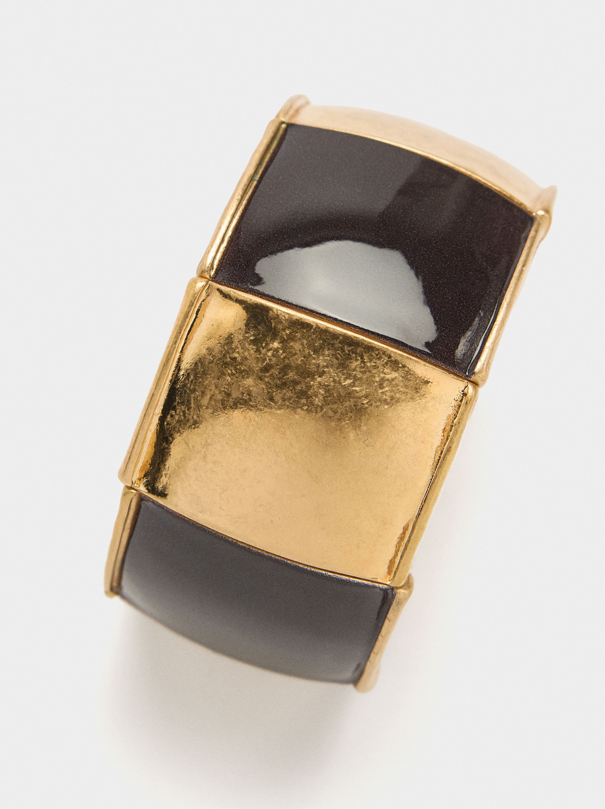 Pulsera elástica con rectángulos esmaltados
