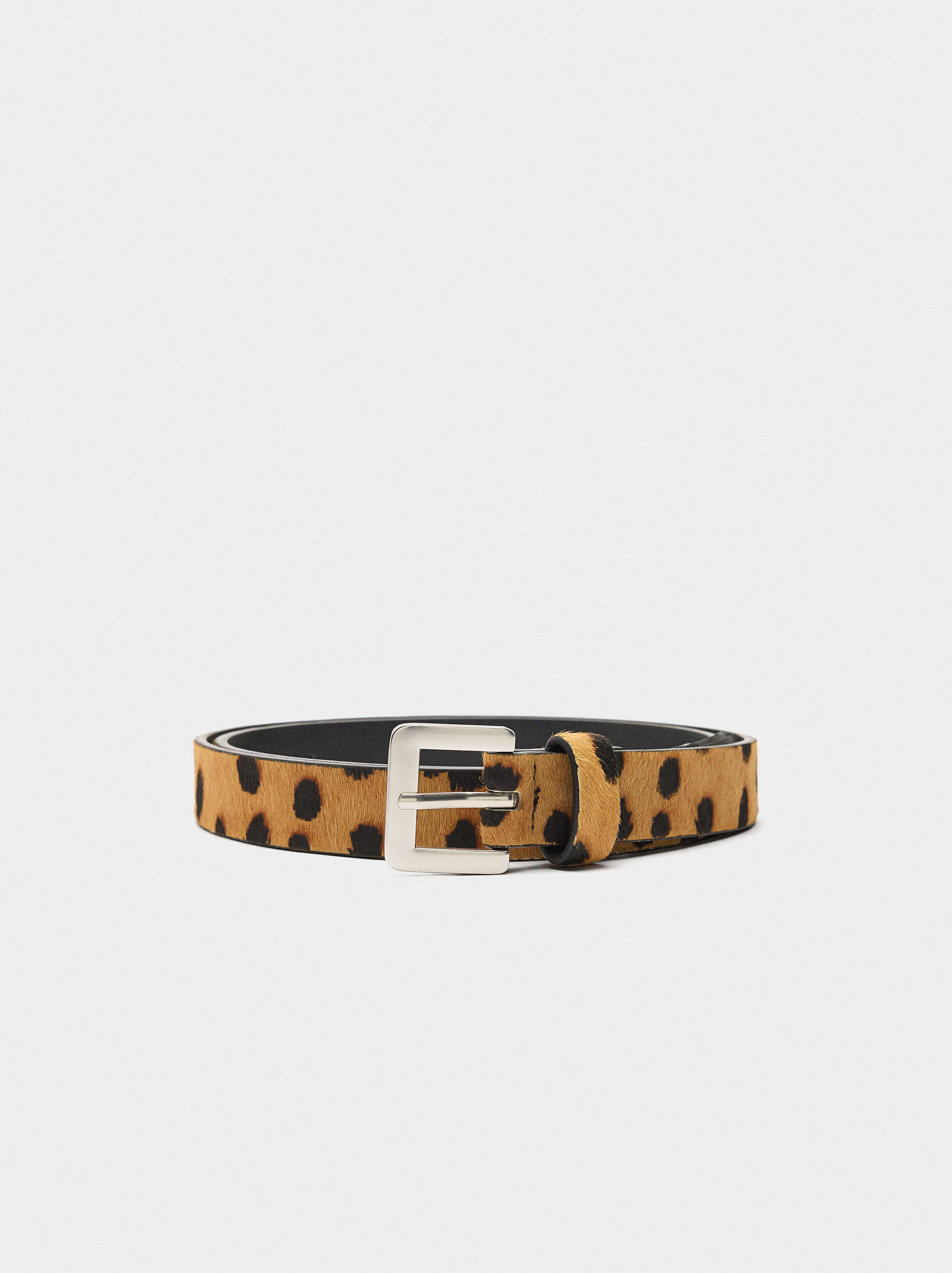 Cinturón de piel estampado animal Cinturón de piel estampado animal