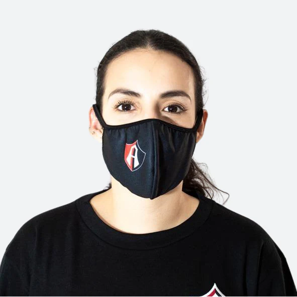 CUBREBOCAS ESCUDO ATLAS FC NEGRO