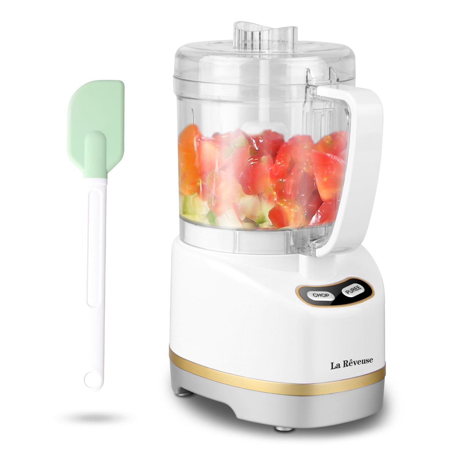 La Reveuse 200W Mini Food Processor — 2-Cup Bowl, Stainless Steel Blade