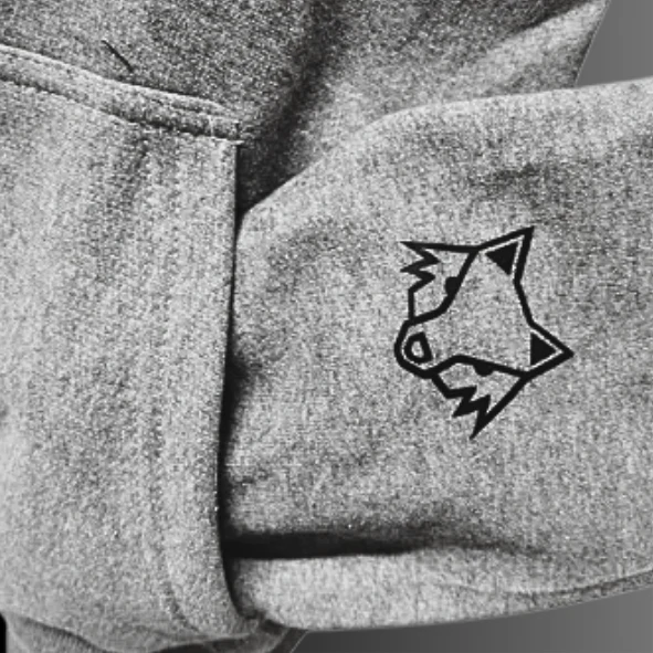 SUDADERA CERRADA ATLAS FC ESCUDO GRAY