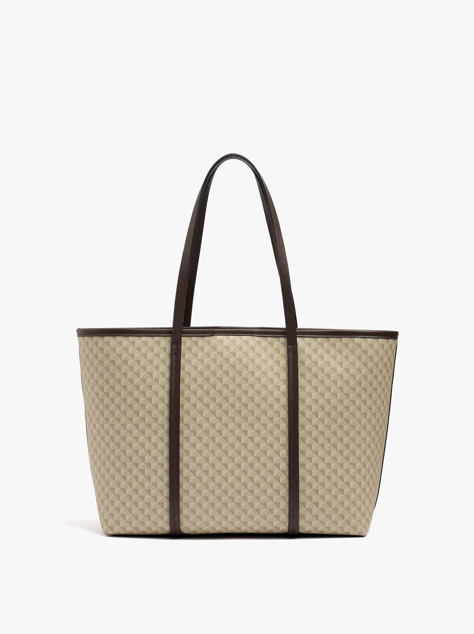 Bolso shopper estampado con bolsa removable