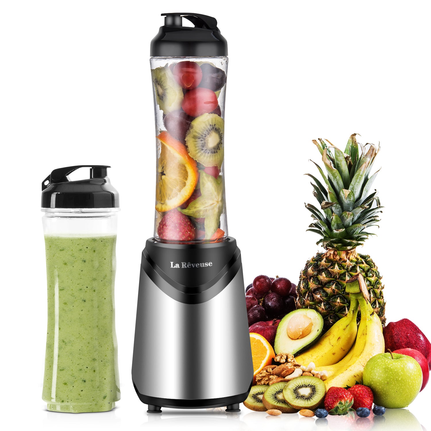 Smoothies Blender 300W with 2 x 18oz BPA Free Portable Bottles