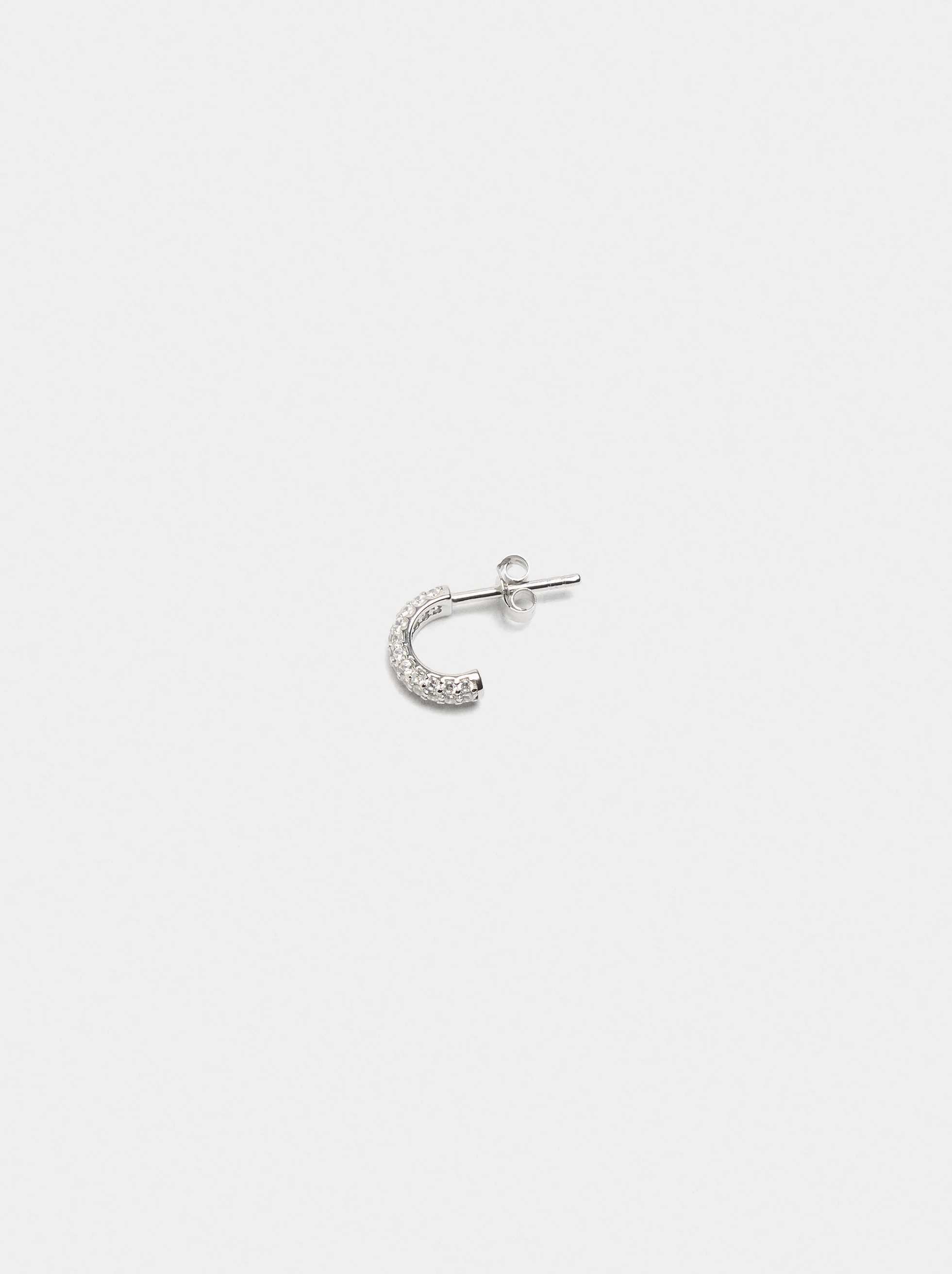 Aro individual con circonios - plata de ley 925