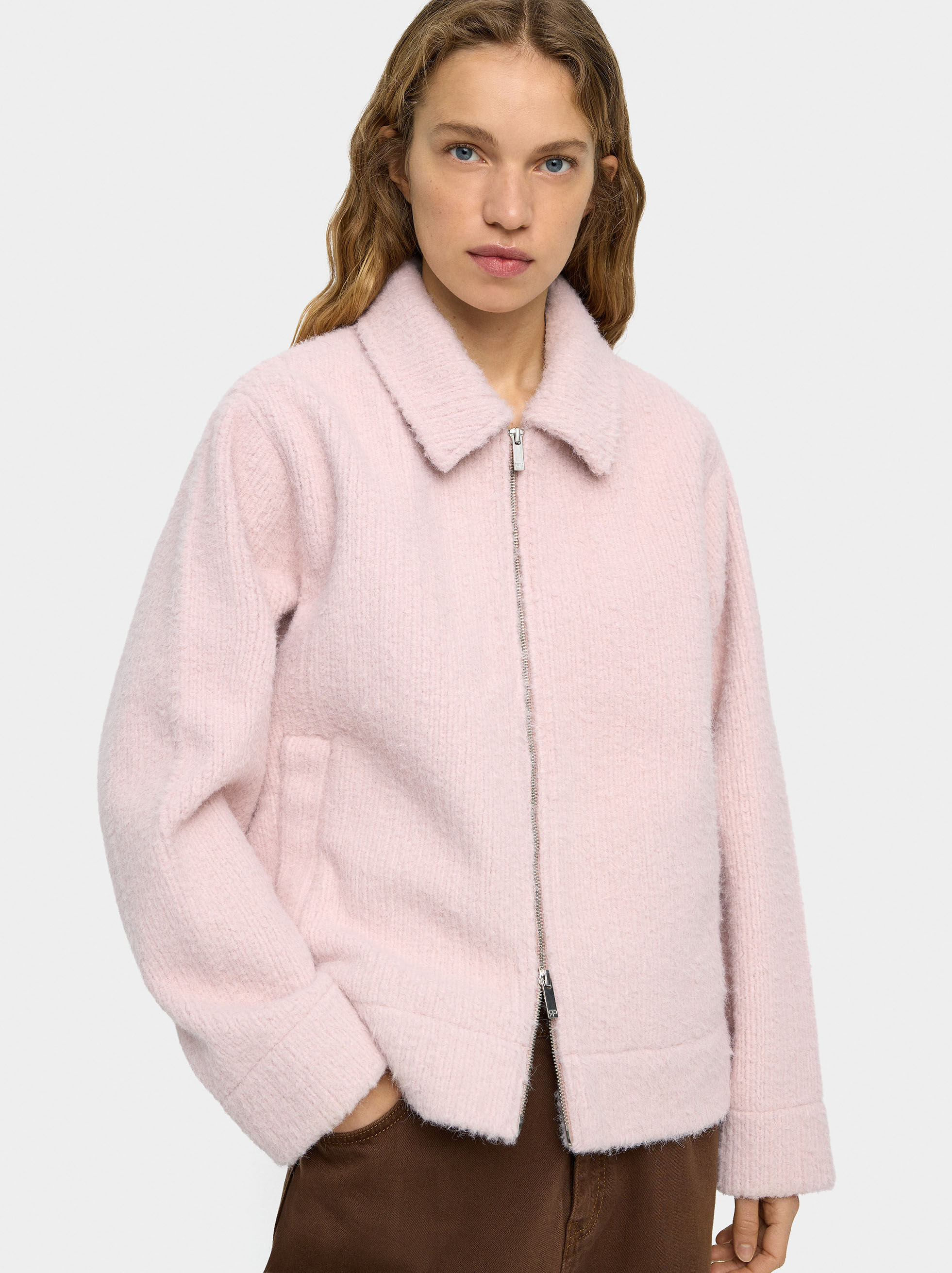 Chaqueta con textura rayada