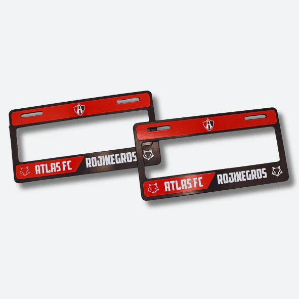 PORTA PLACAS ATLAS FC ROJINEGROS