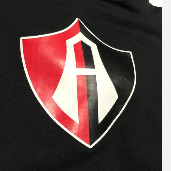 HOODIE NEGRA ESCUDO ATLAS FC CAPUCHA