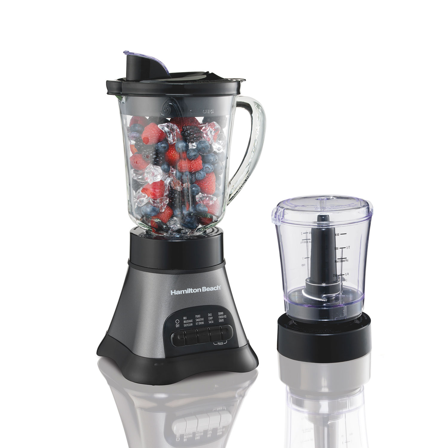 Hamilton Beach Wave Crusher® Multi-Function Blender/Chopper — 40oz Glass Jar, Dishwasher Safe