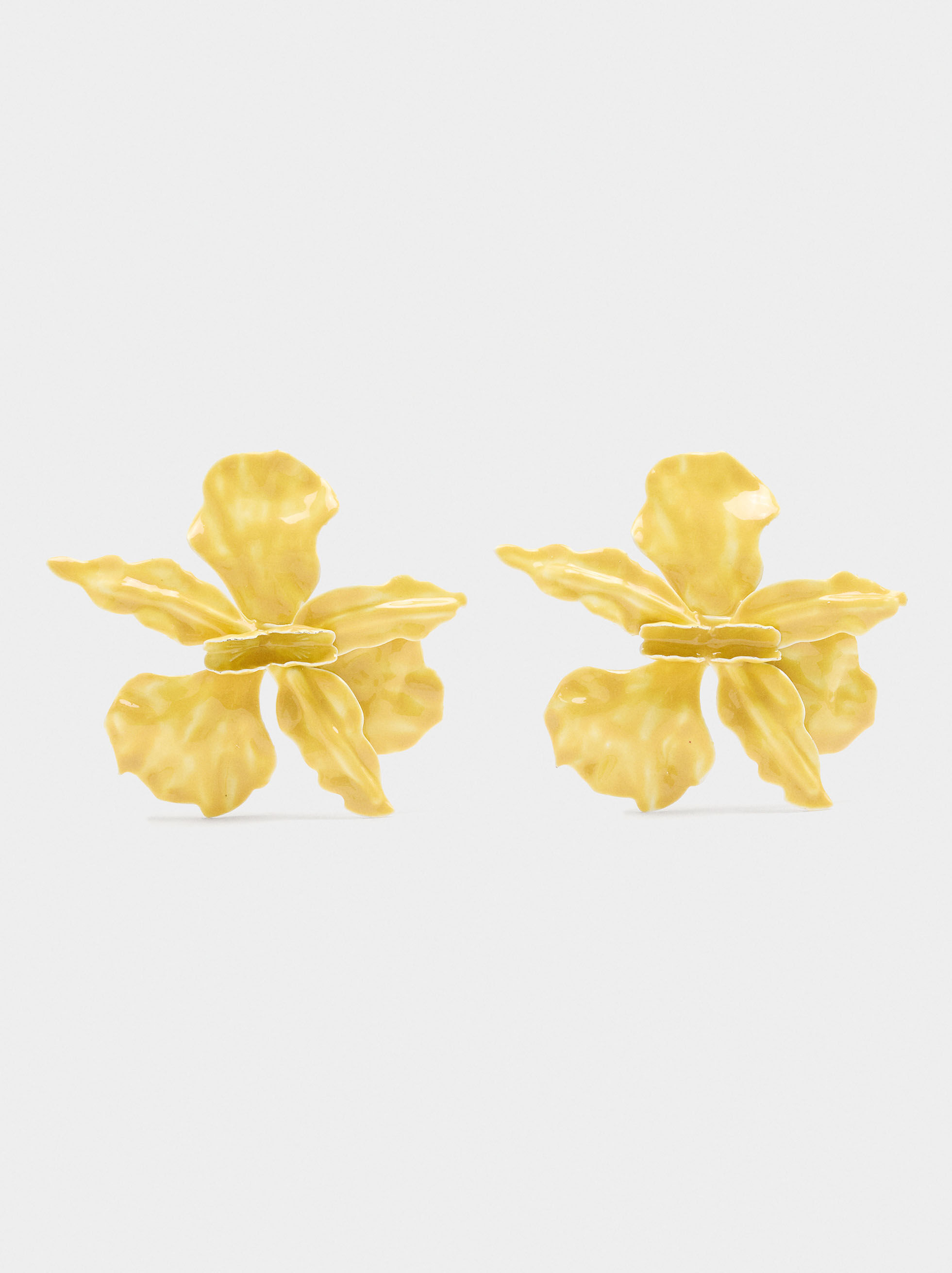 Aros maxi flor con esmalte