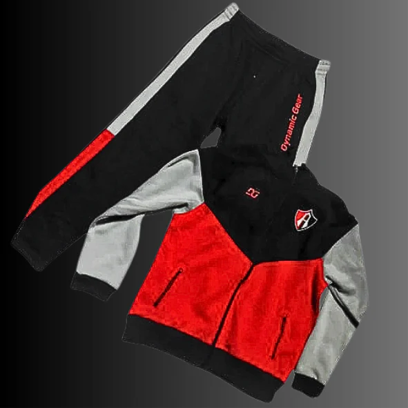 CONJUNTO SUDADERA Y PANTS ROJINEGRO