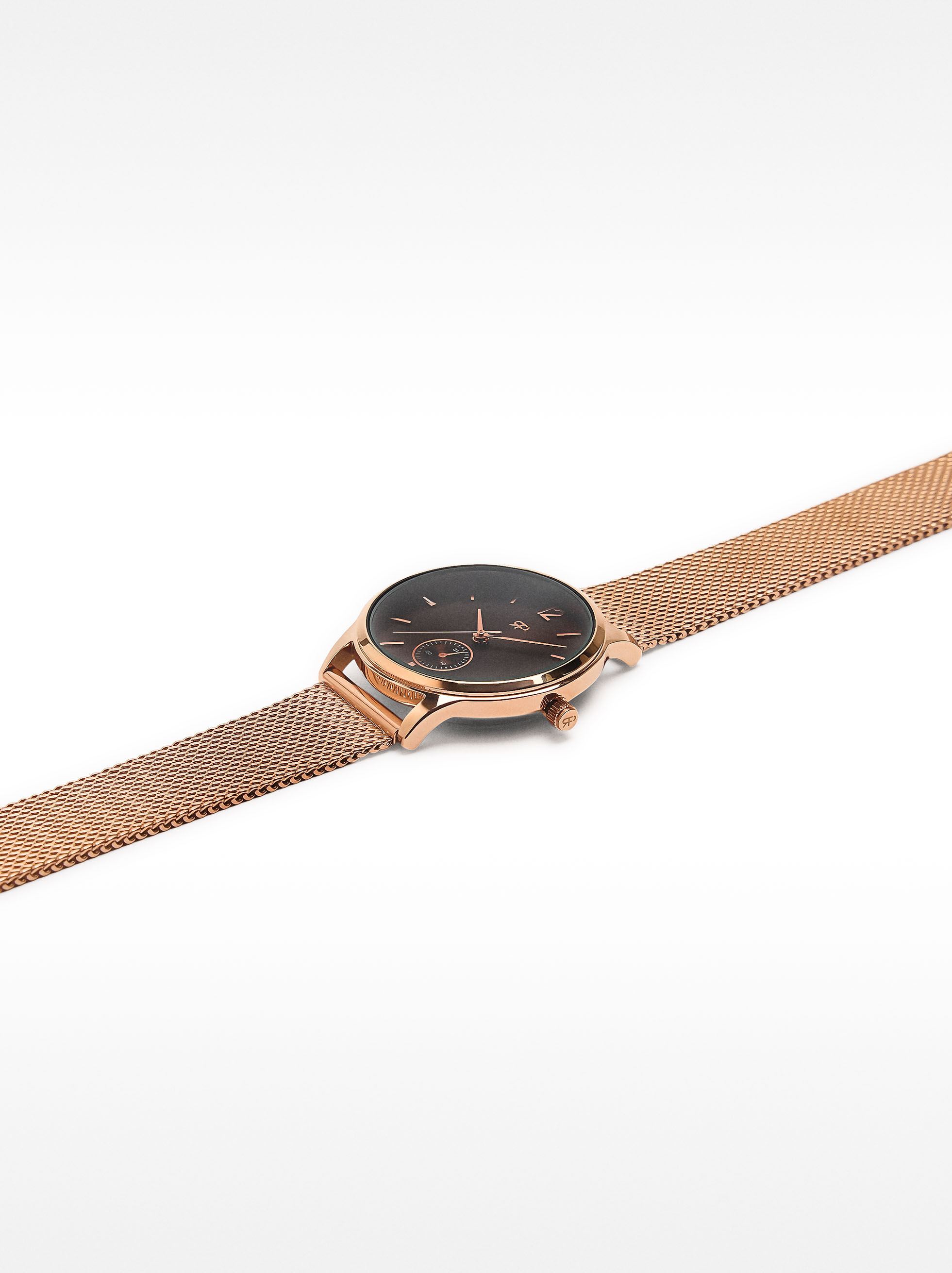 Reloj de pulsera de cadena metálica de acero