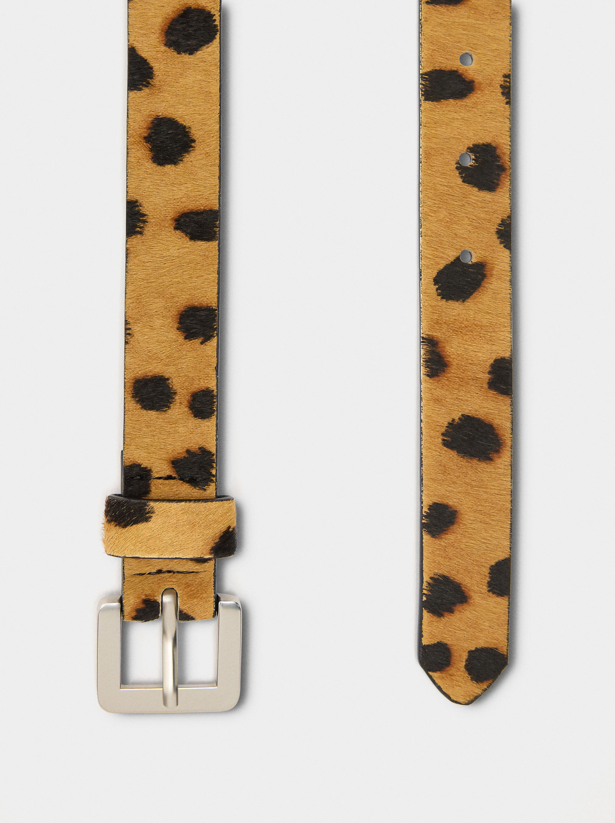 Cinturón de piel estampado animal
