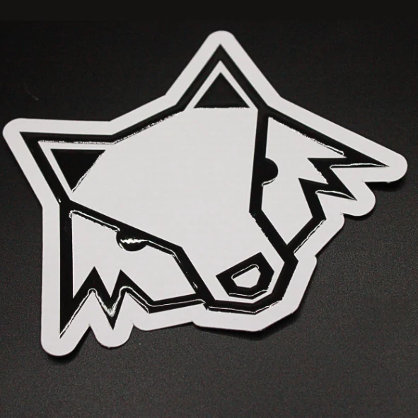 STICKER ZORRO EN VINIL BLANCO