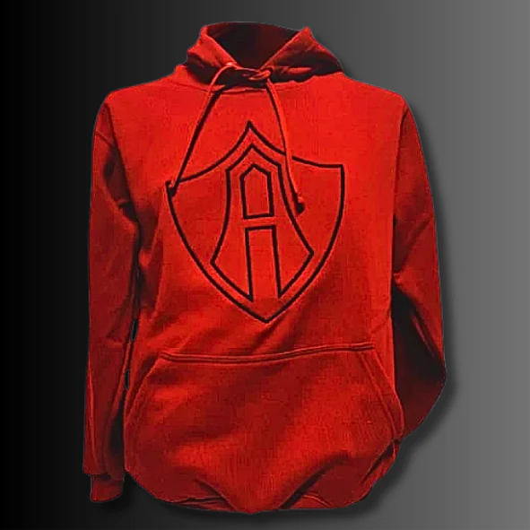 SUDADERA CERRADA ATLAS FC ESCUDO RED