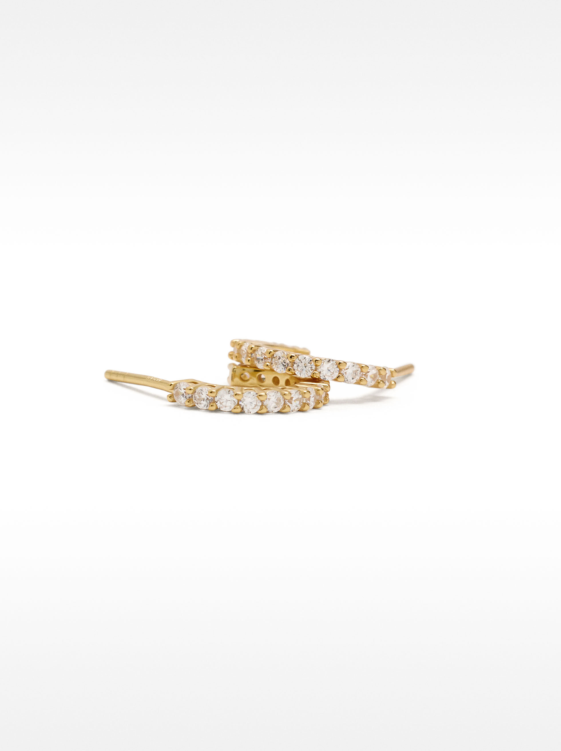 Aros con circonitas - plata de ley 925