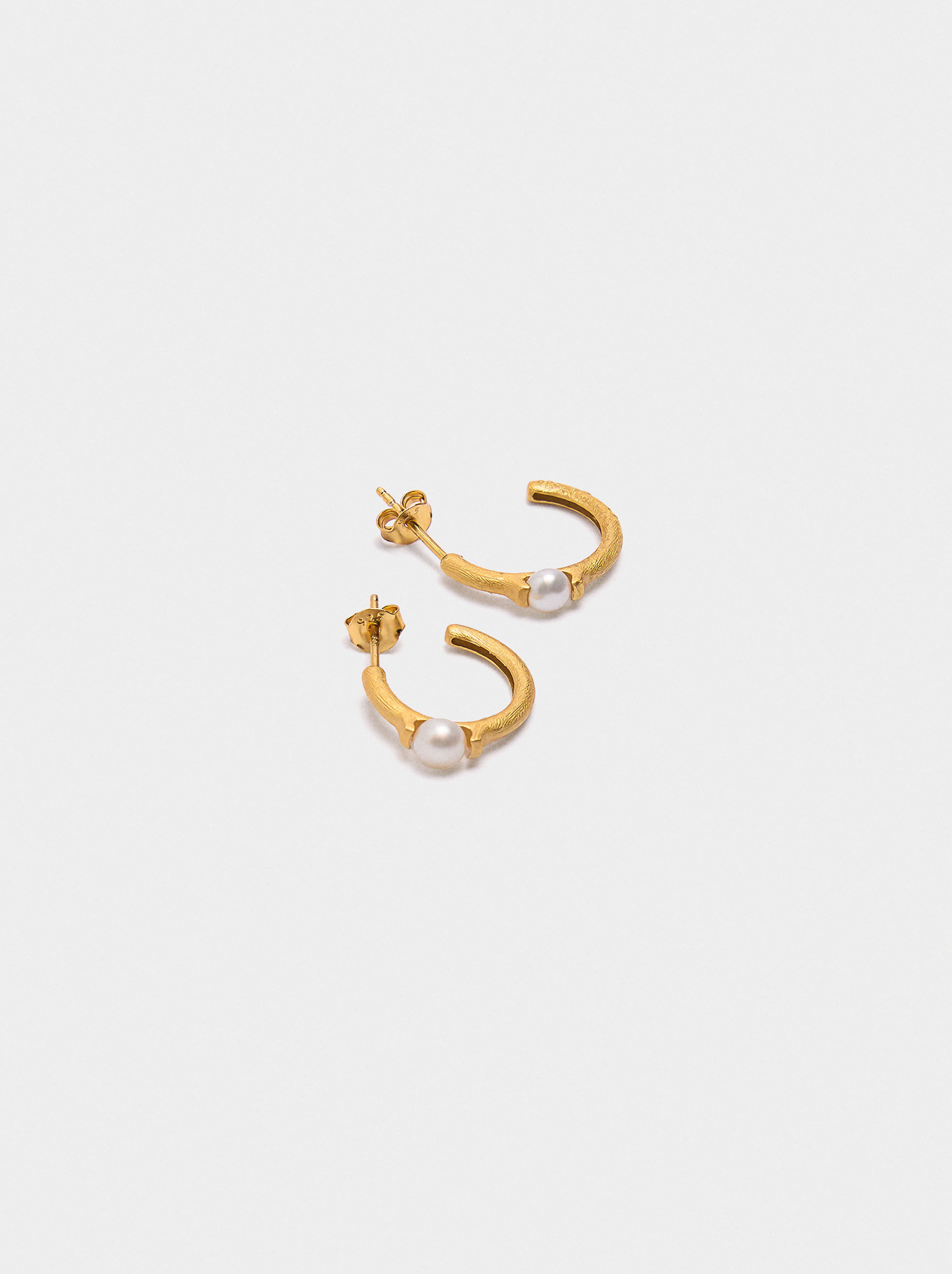 Aros con perlas de agua dulce - plata esterlina 925