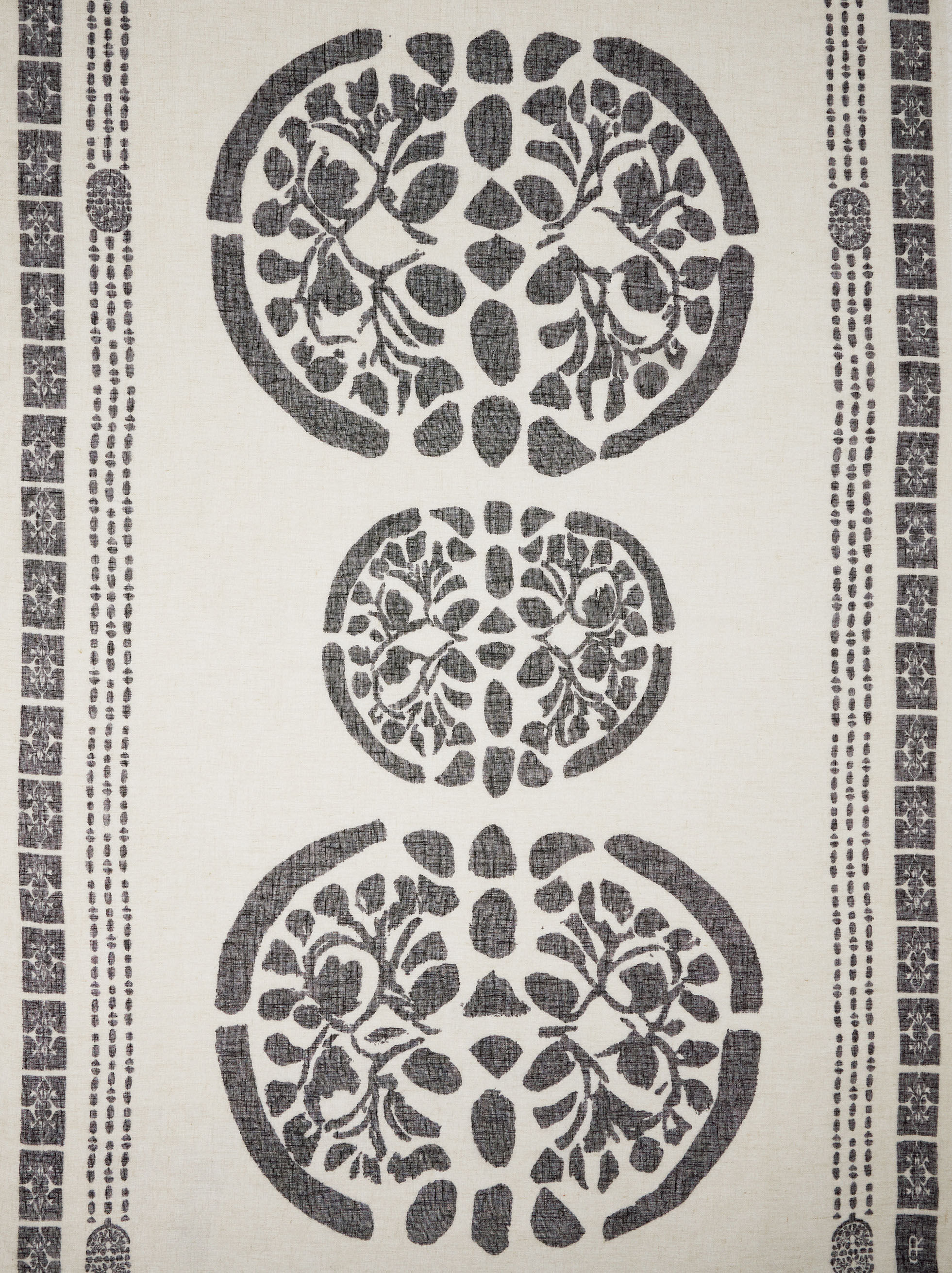 Pañuelo estampado de mezcla de lino