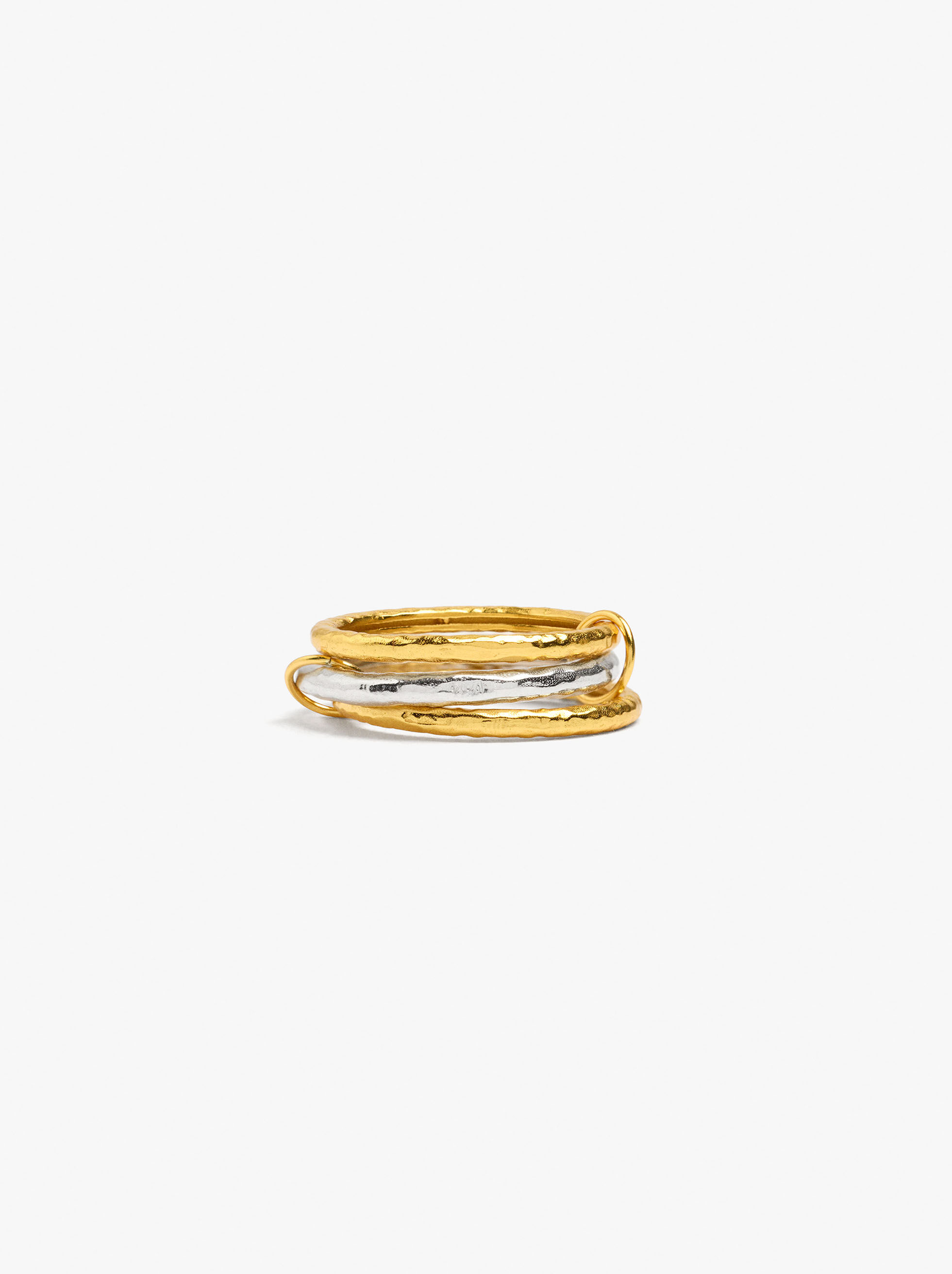 Anillo múltiple bicolor - plata de ley 925