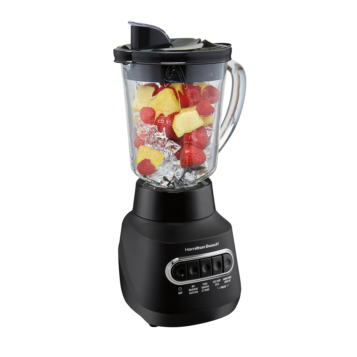 Hamilton Beach Quiet 800W Blender — 40oz Glass Jar, 3-Year Warranty