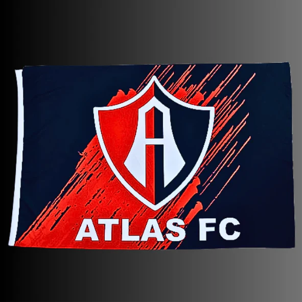 BANDERA ROJINEGRA ATLAS FC ESCUDO