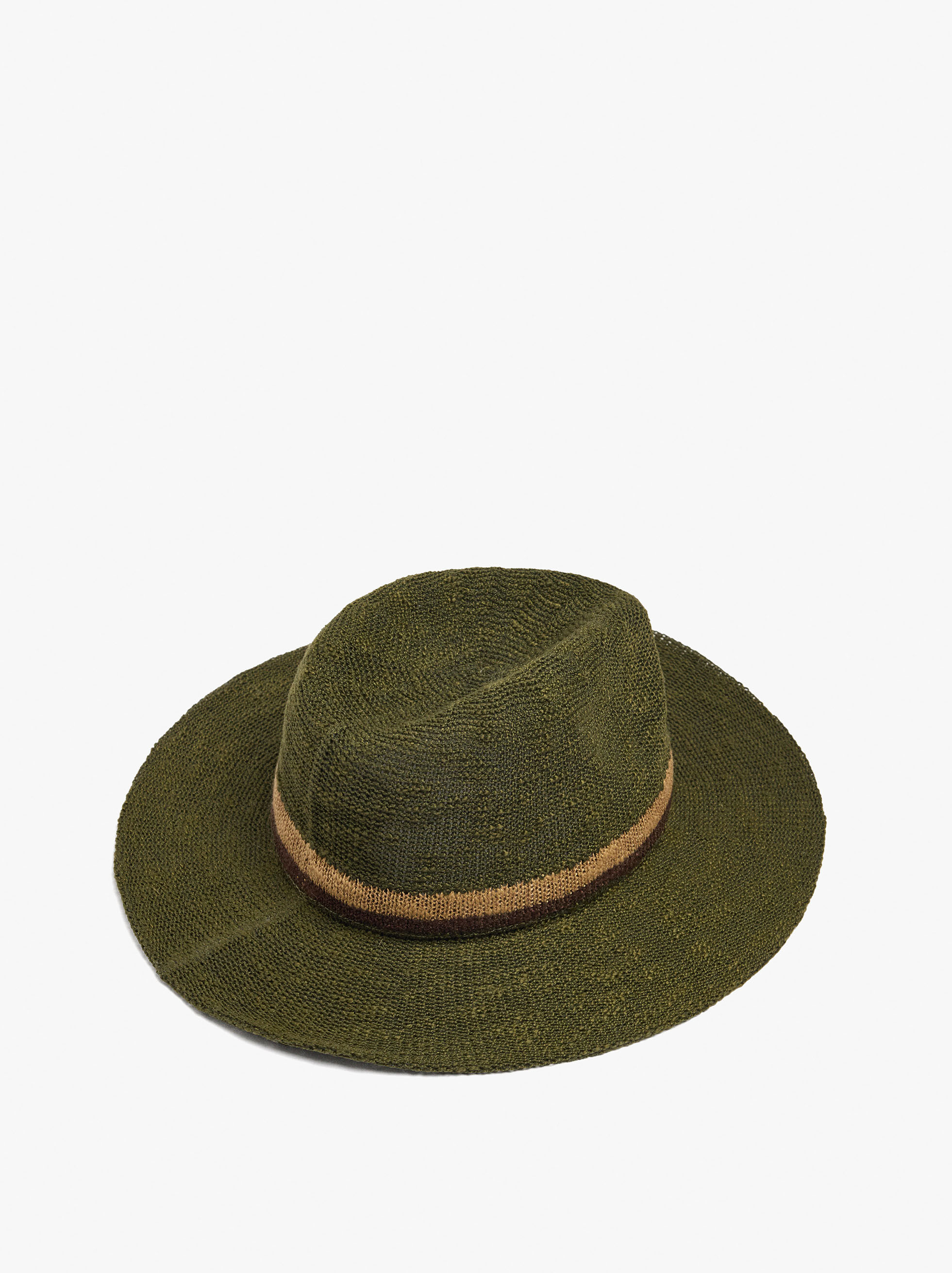Sombrero de malla con detalle bicolor