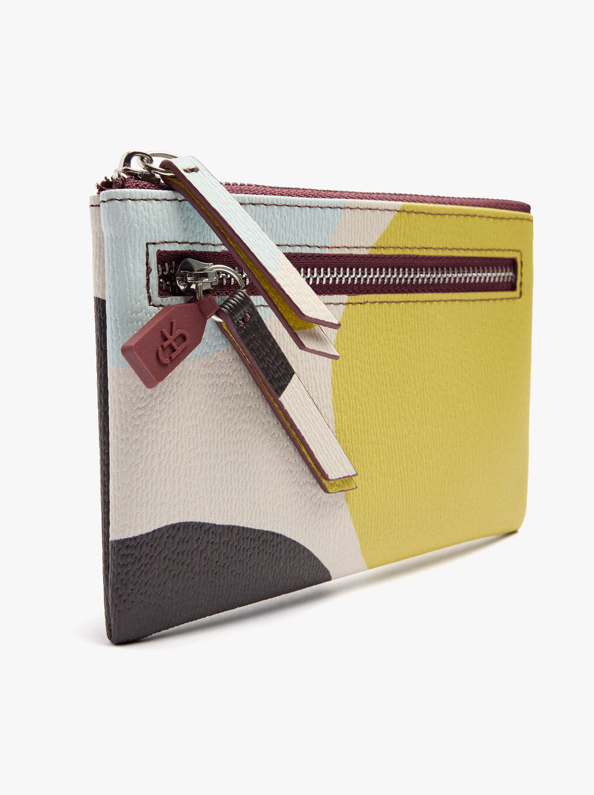 Porta tarjetas de nailon estampado