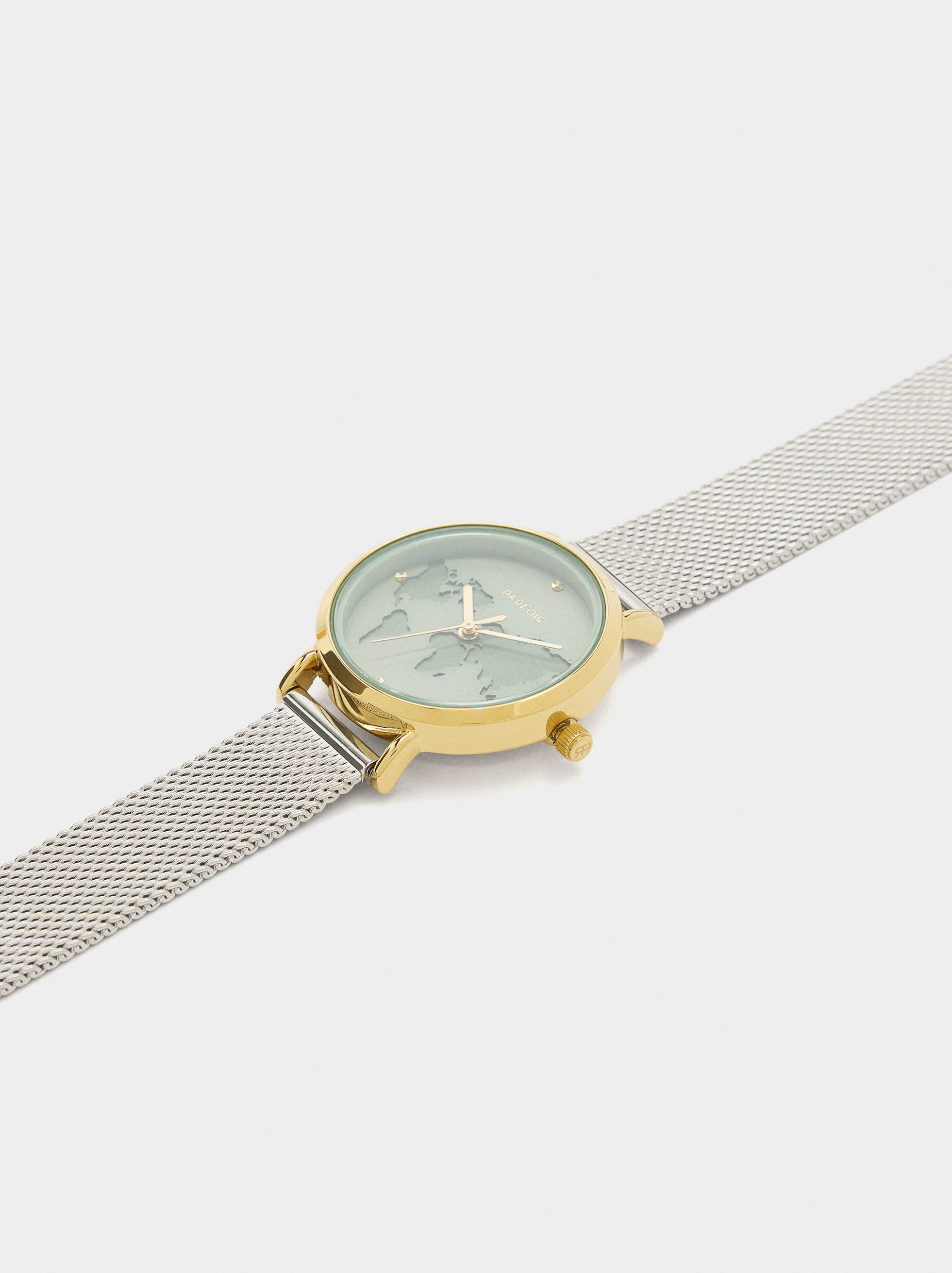Reloj esfera mapa mundo
