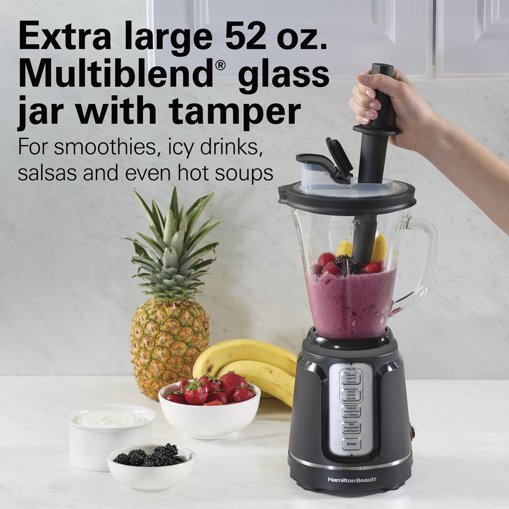 Hamilton Beach PowerBlend Duo — 825W, 52oz Glass Jar | 2-in-1 System