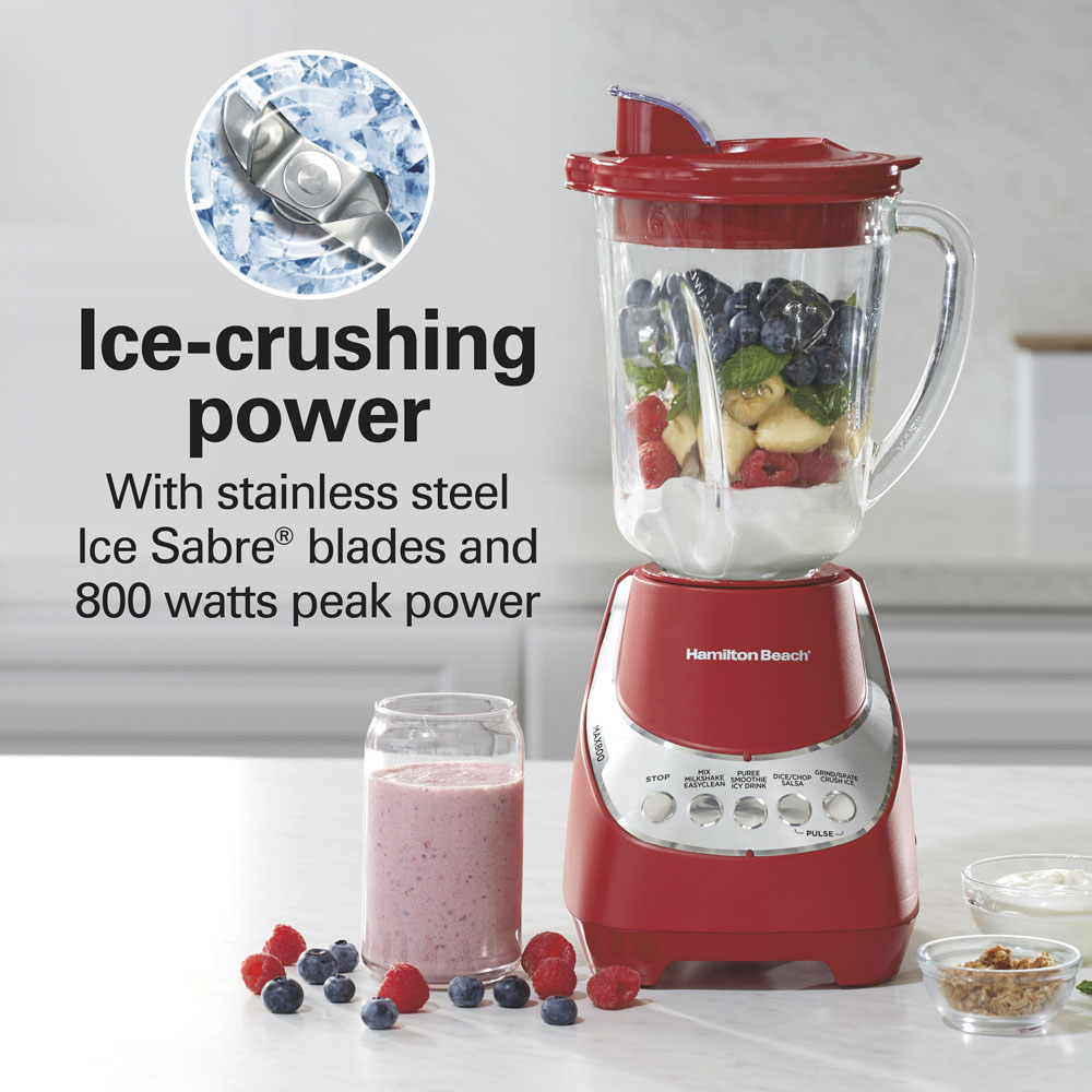 Hamilton Beach Wave~Action Quiet Blender — 800W, 48oz | Quiet Design