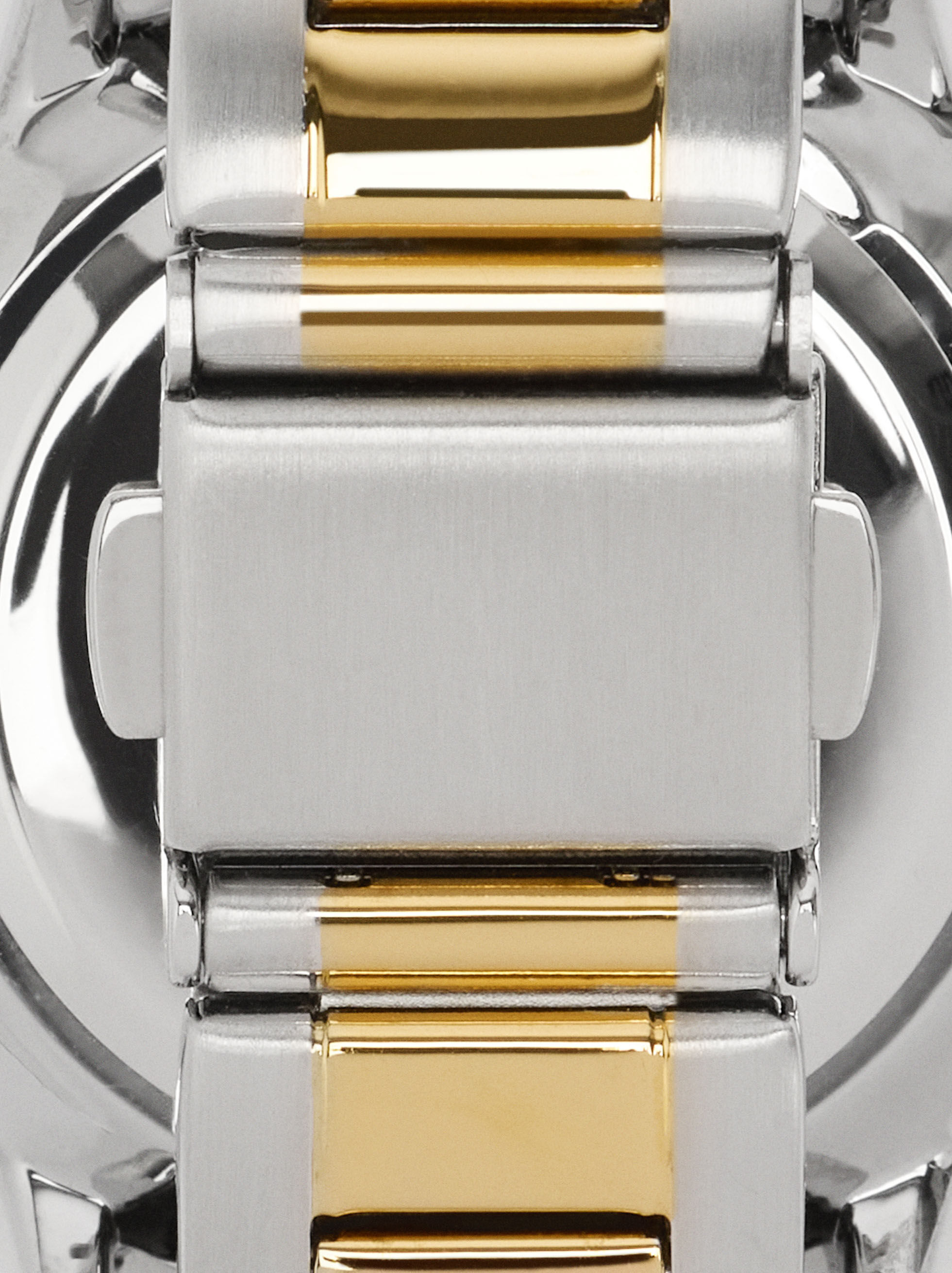 Reloj bicolor con pulsera de acero inoxidable
