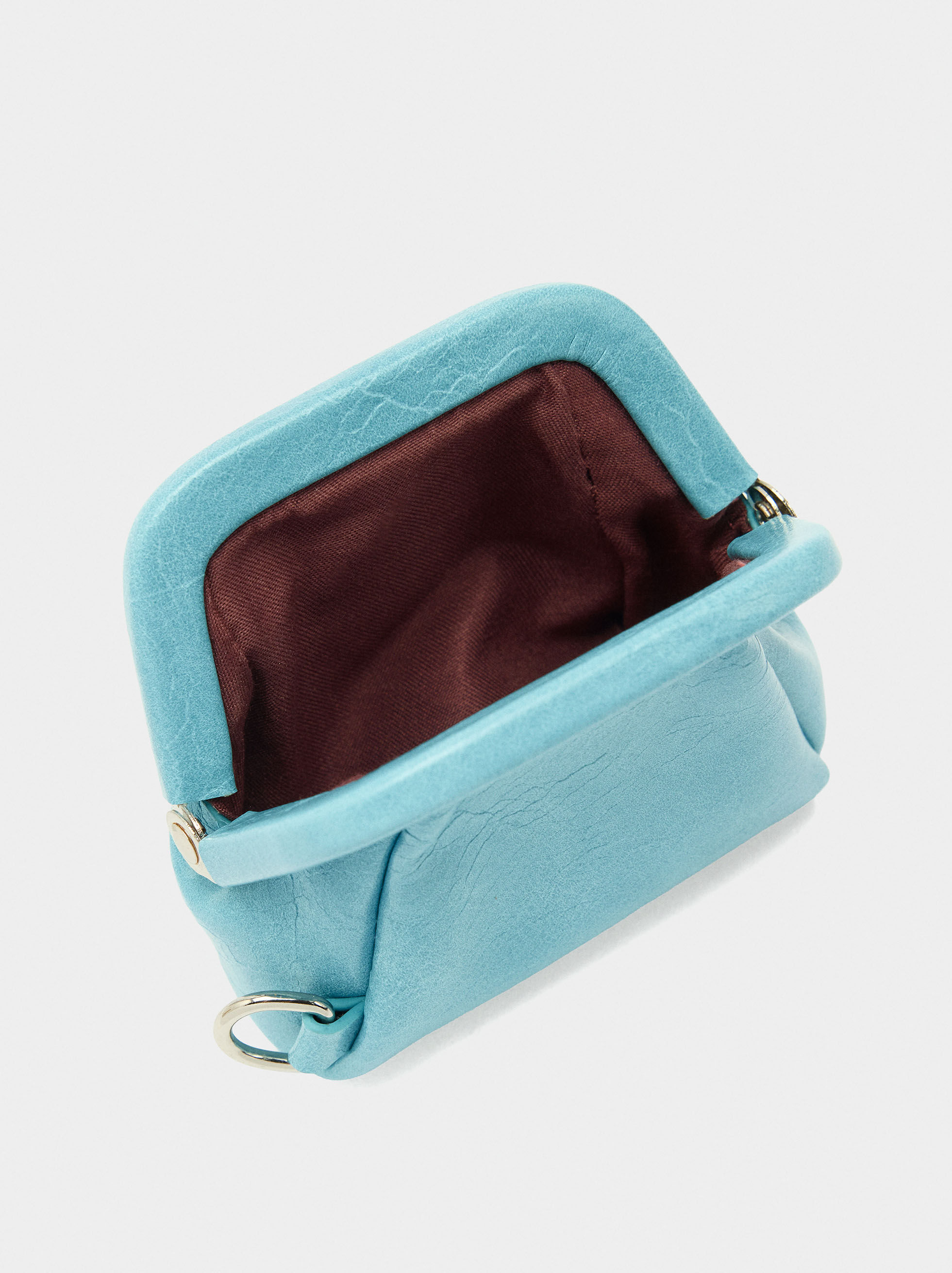 Bolso de monedas con efecto craquelé