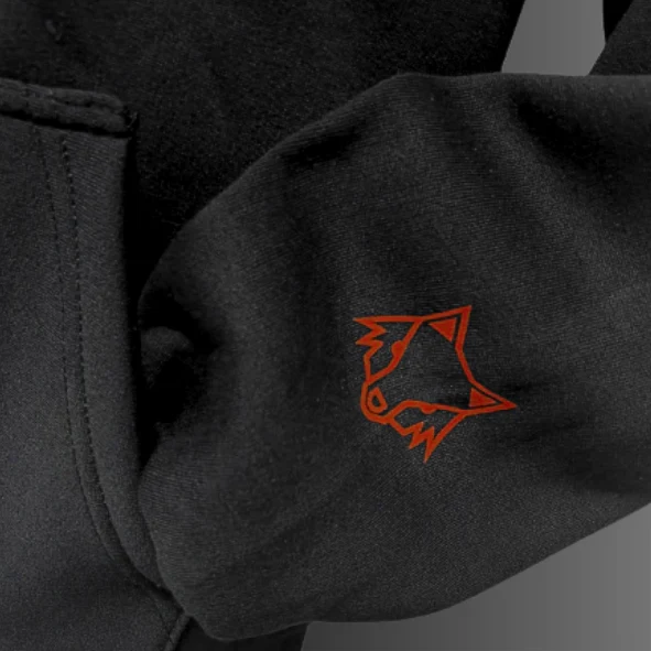 SUDADERA CERRADA ATLAS FC ESCUDO BLACK