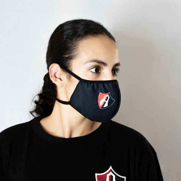 CUBREBOCAS ESCUDO ATLAS FC NEGRO