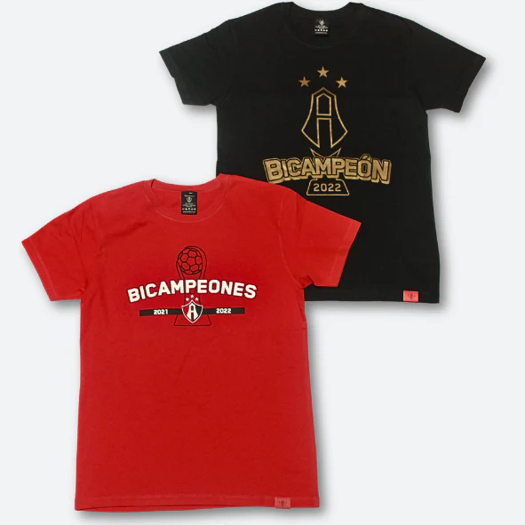 KIT PLAYERAS BICAMPEONATO ATLAS FC