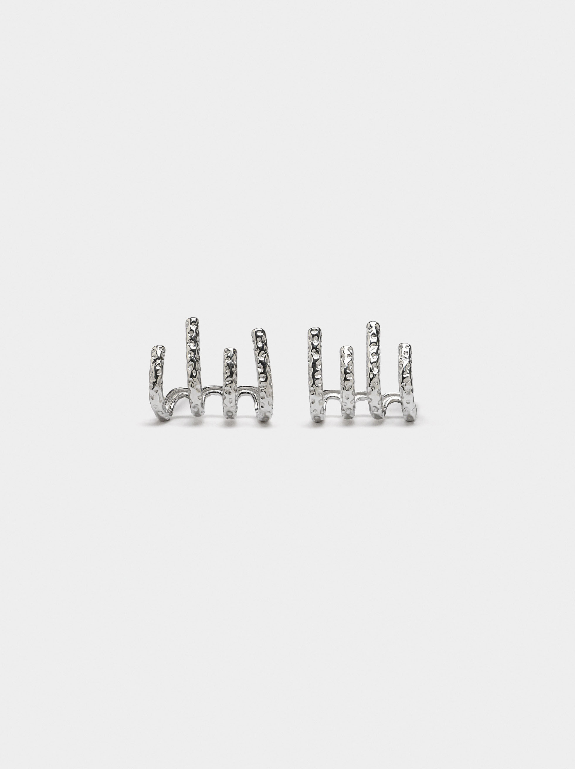 Aros múltiples con circonias - plata de ley 925