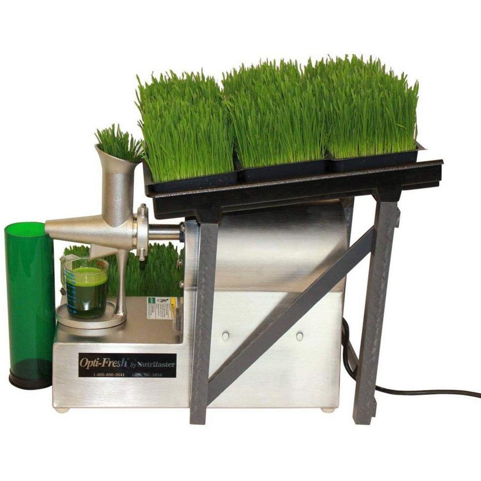 Nutrifaster Opti-Fresh Wheatgrass Juicer — Stainless Steel, 1/5 HP Motor | Commercial Grade