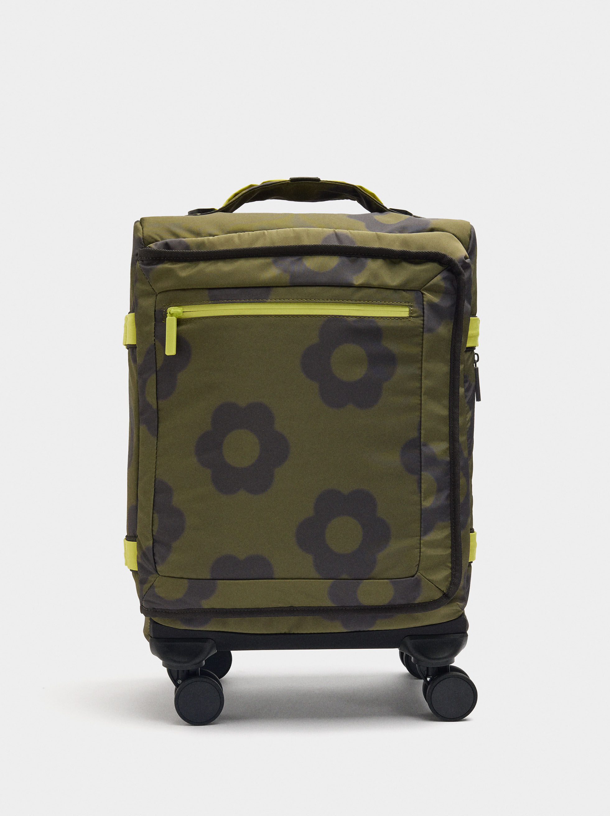 Maleta de viaje de nailon estampado floral